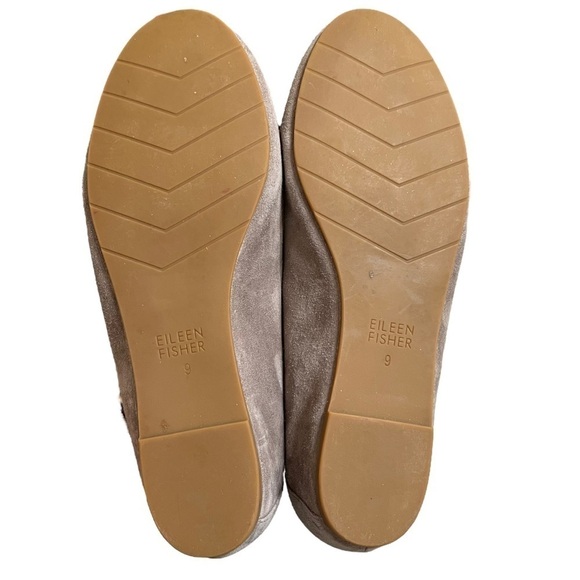 Eileen Fisher Taupe Suede Hidden Wedge Size 9 - Picture 8 of 14